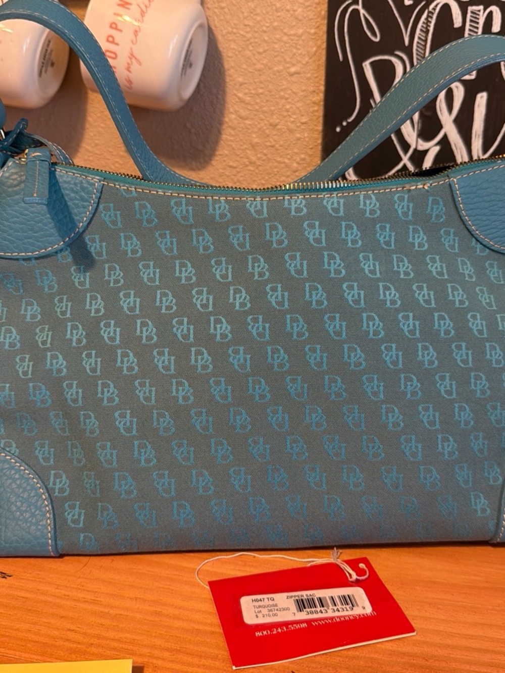 Dooney & Bourke Turquoise Signature Shoulder Bag